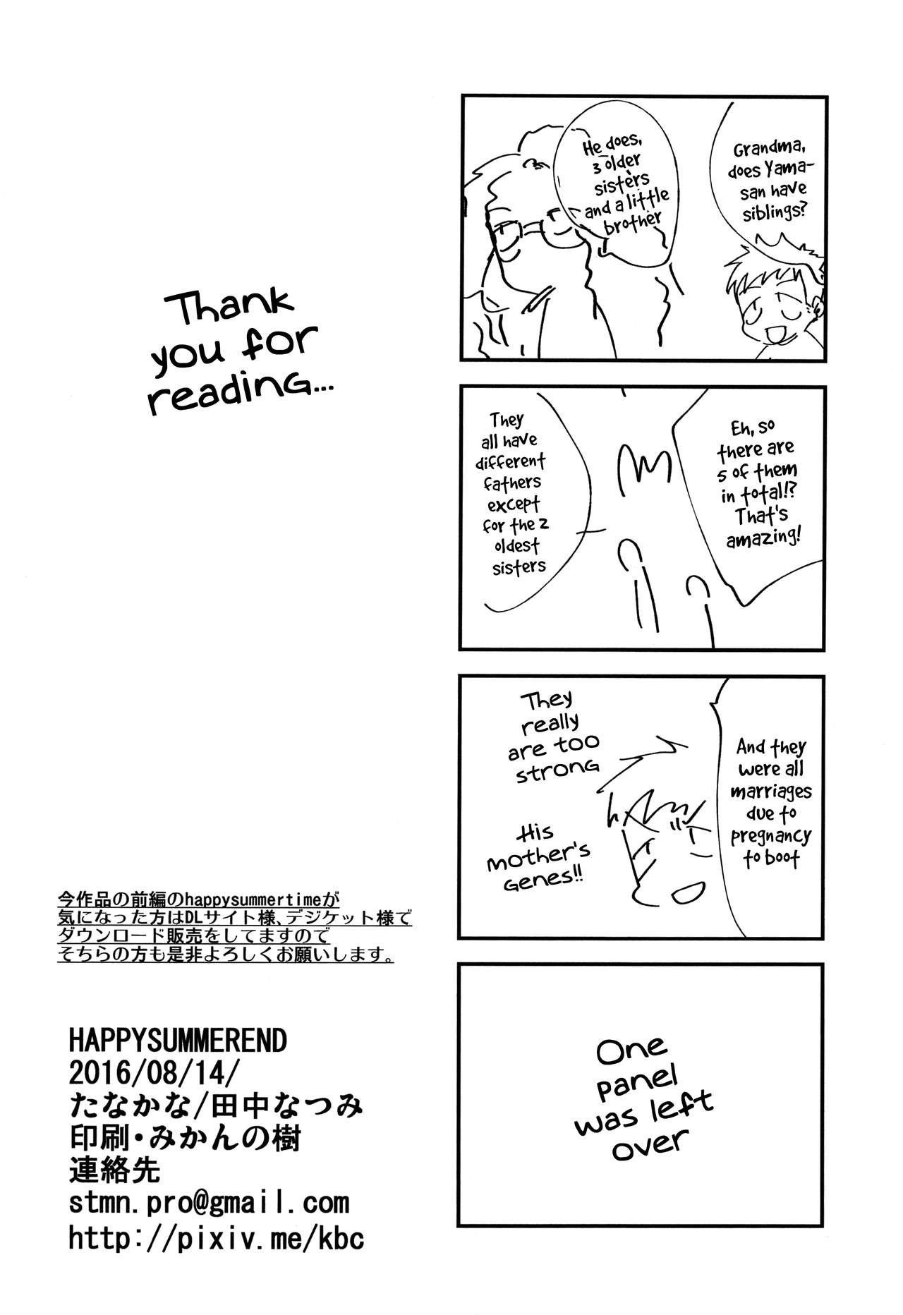(C90) [たなかな (田中なつみ)] HAPPYSUMMEREND [英訳]
