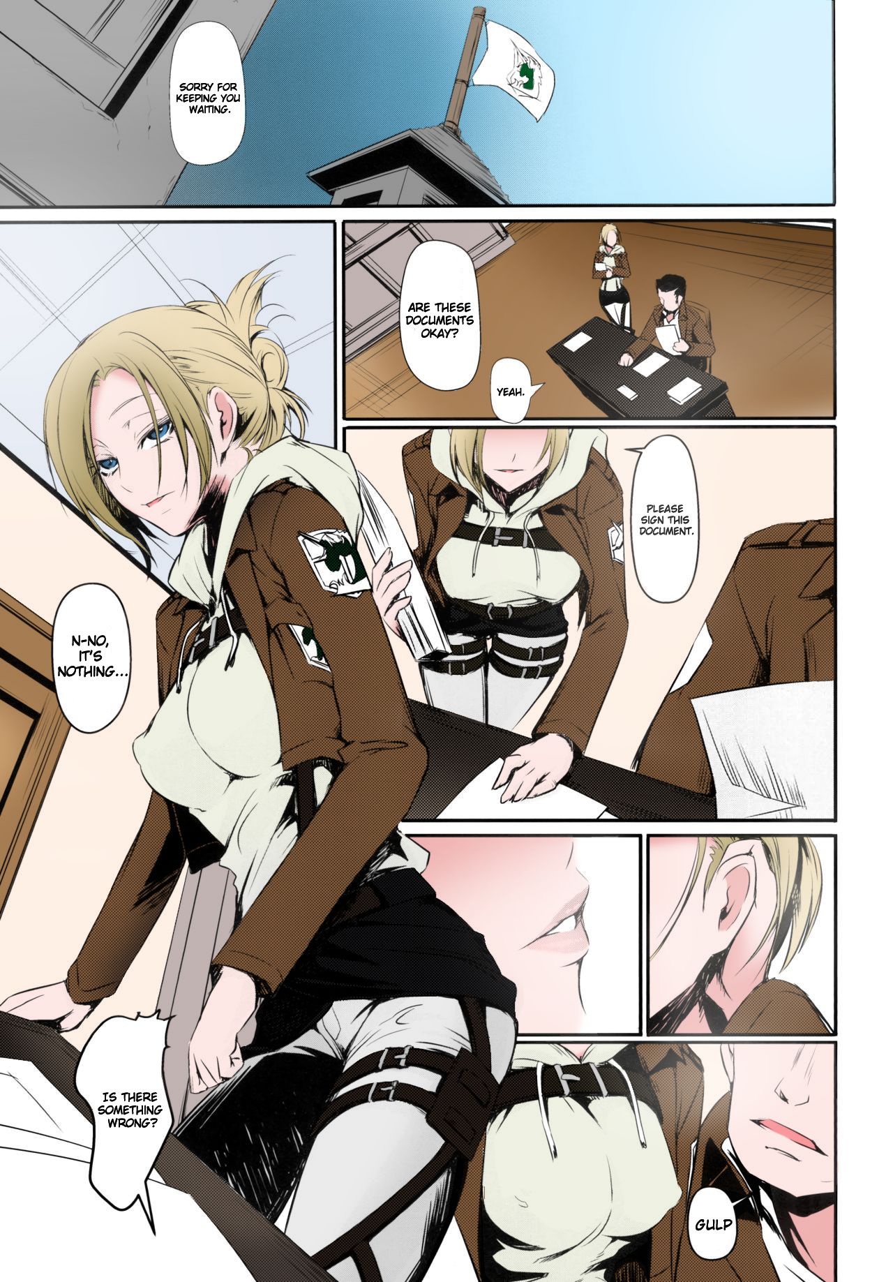 (C90) [DEX+ (中寺明良)] 壁内調査 (進撃の巨人) [英訳] [カラー化]
