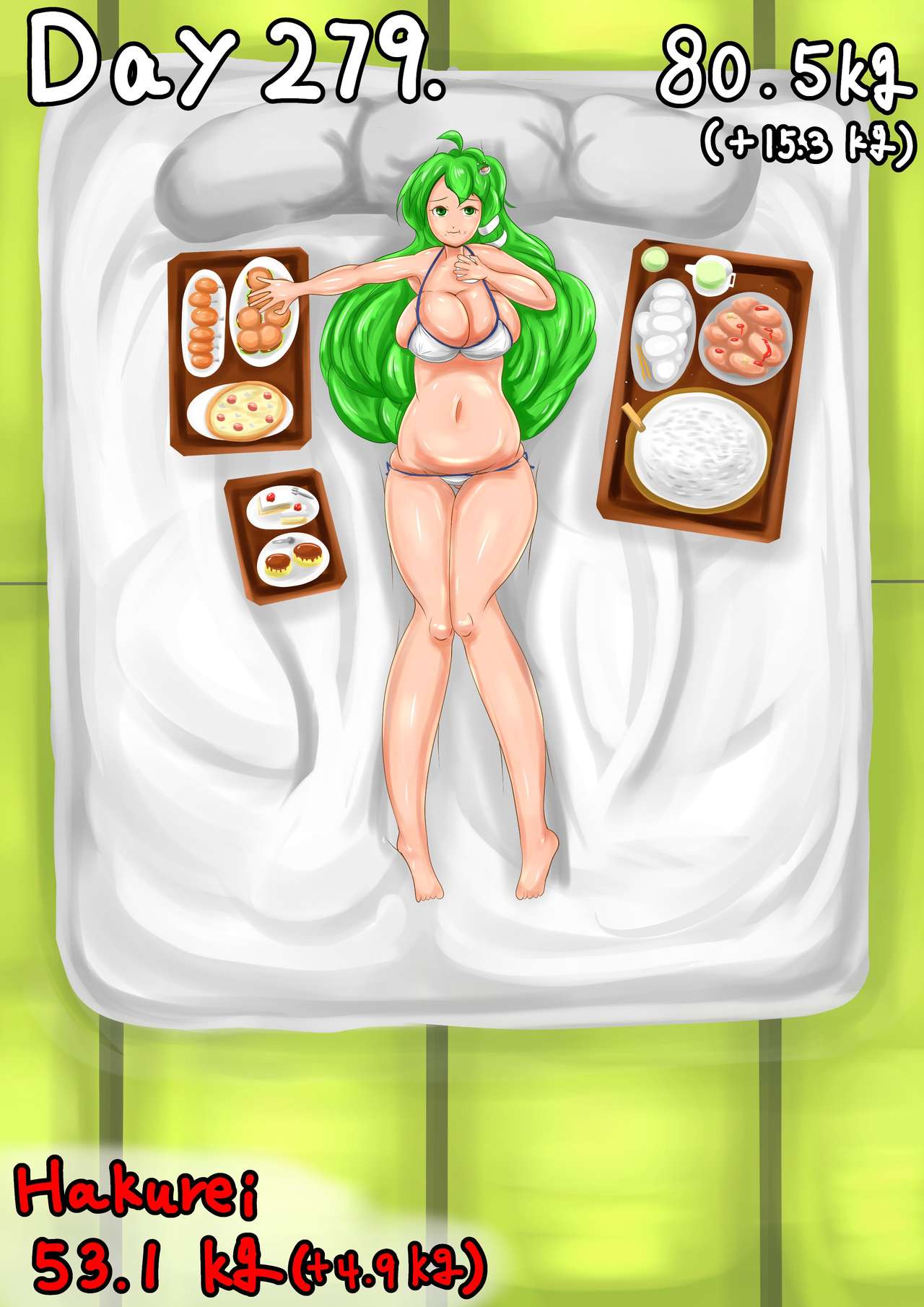 >早苗で自己肥育。デフォから肉塊まで
