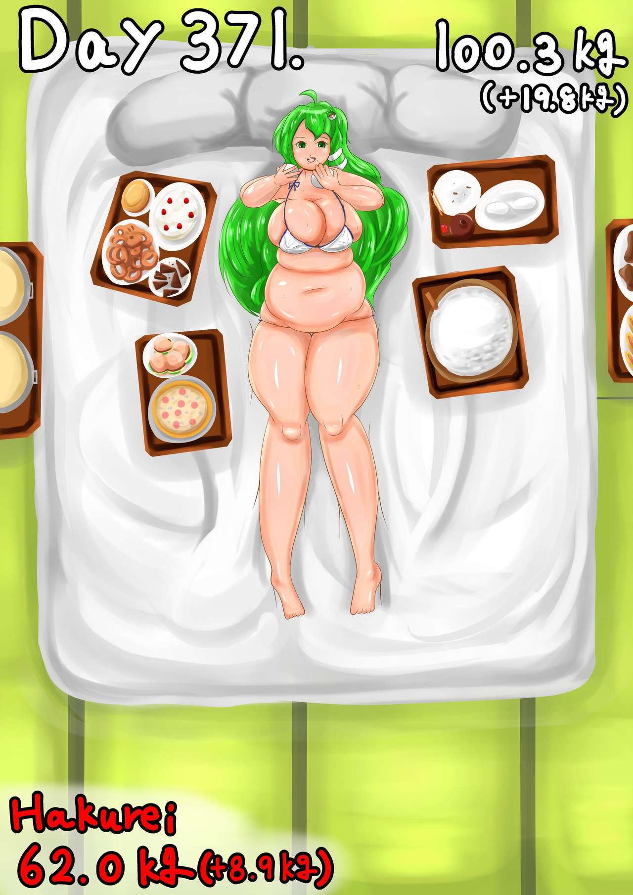 >早苗で自己肥育。デフォから肉塊まで