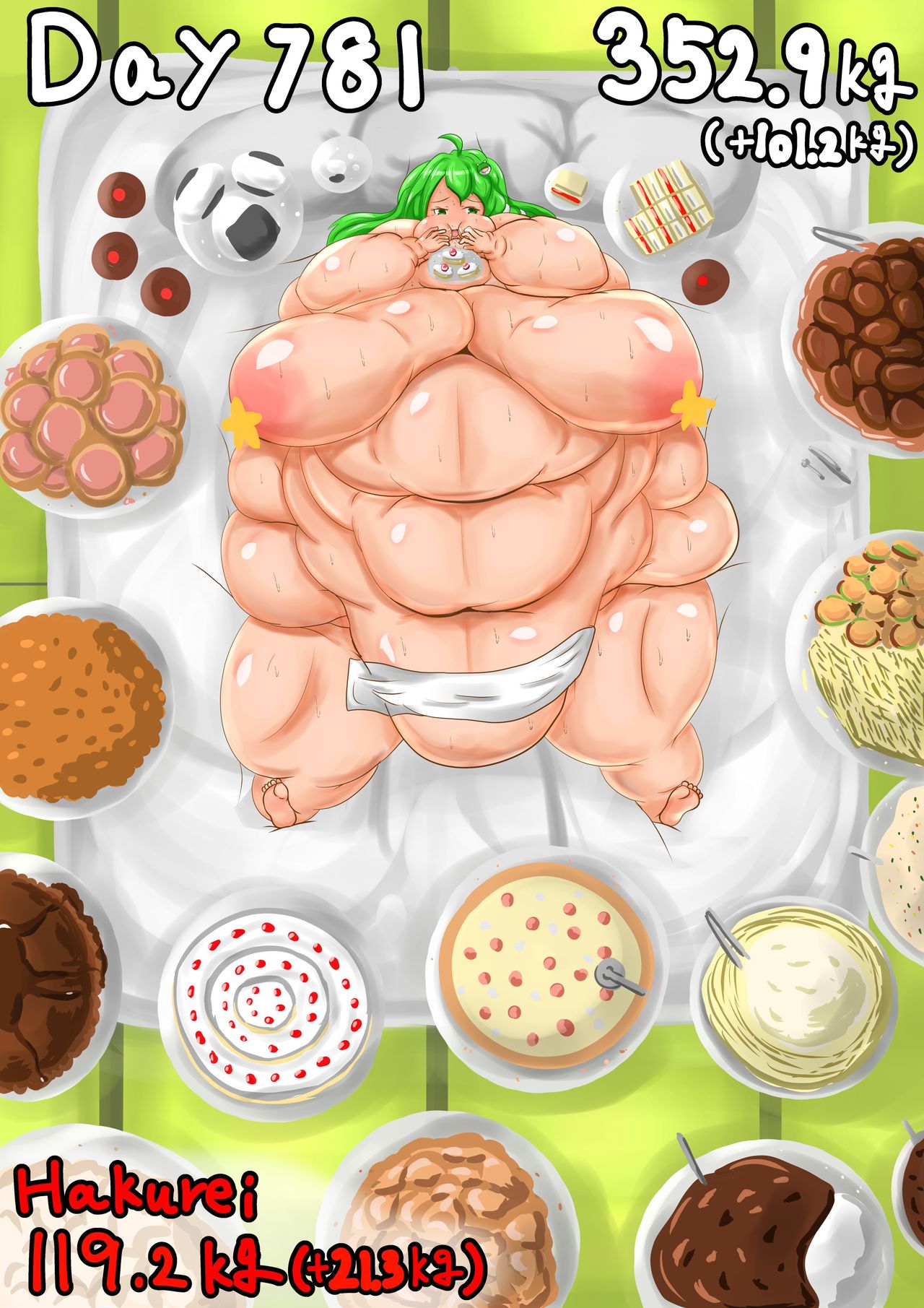 >早苗で自己肥育。デフォから肉塊まで