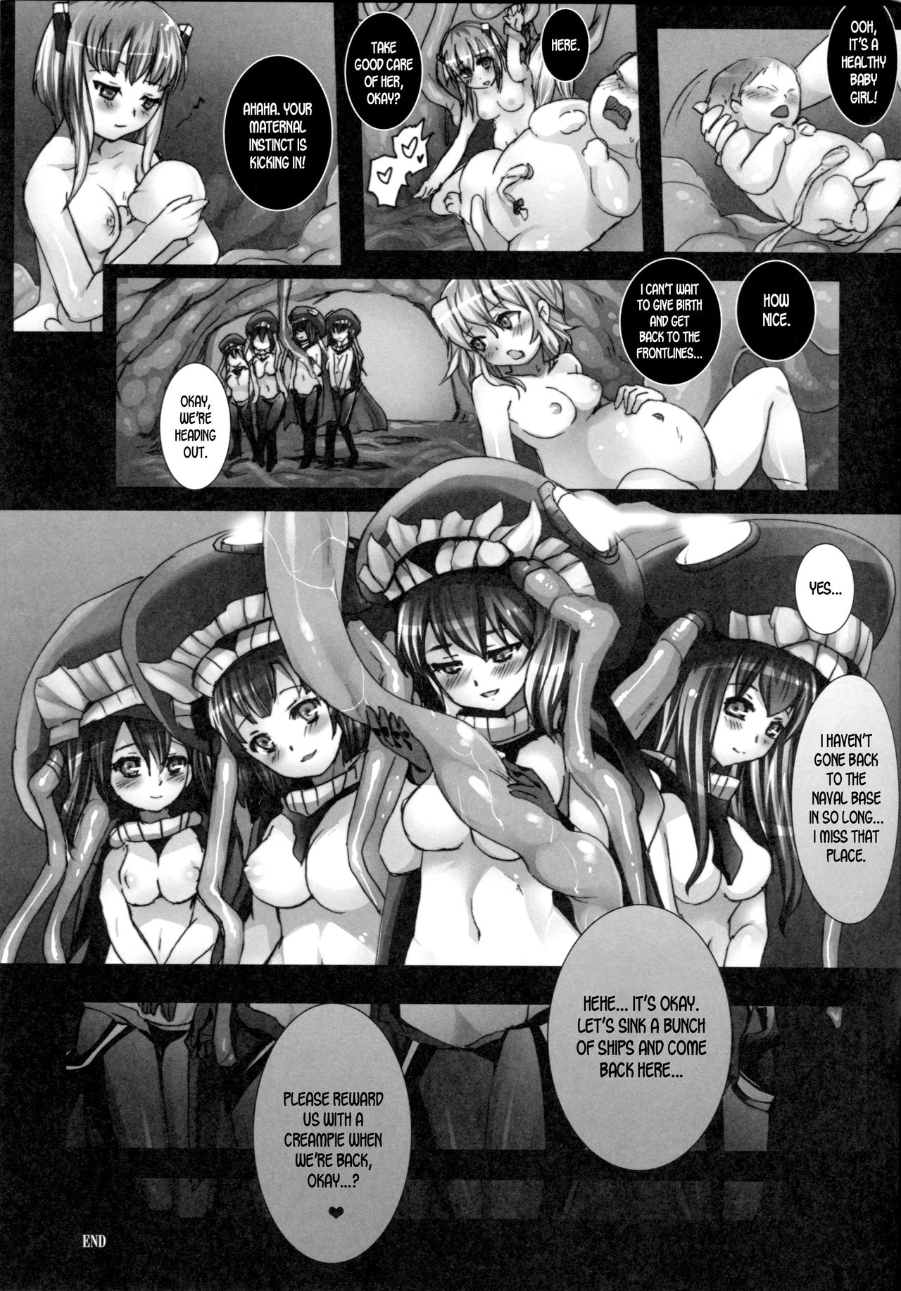 (C86) [悶亭 (悶亭姉太郎、悶亭妹次郎)] 深海の贄 (艦隊これくしょん -艦これ-) [英訳]