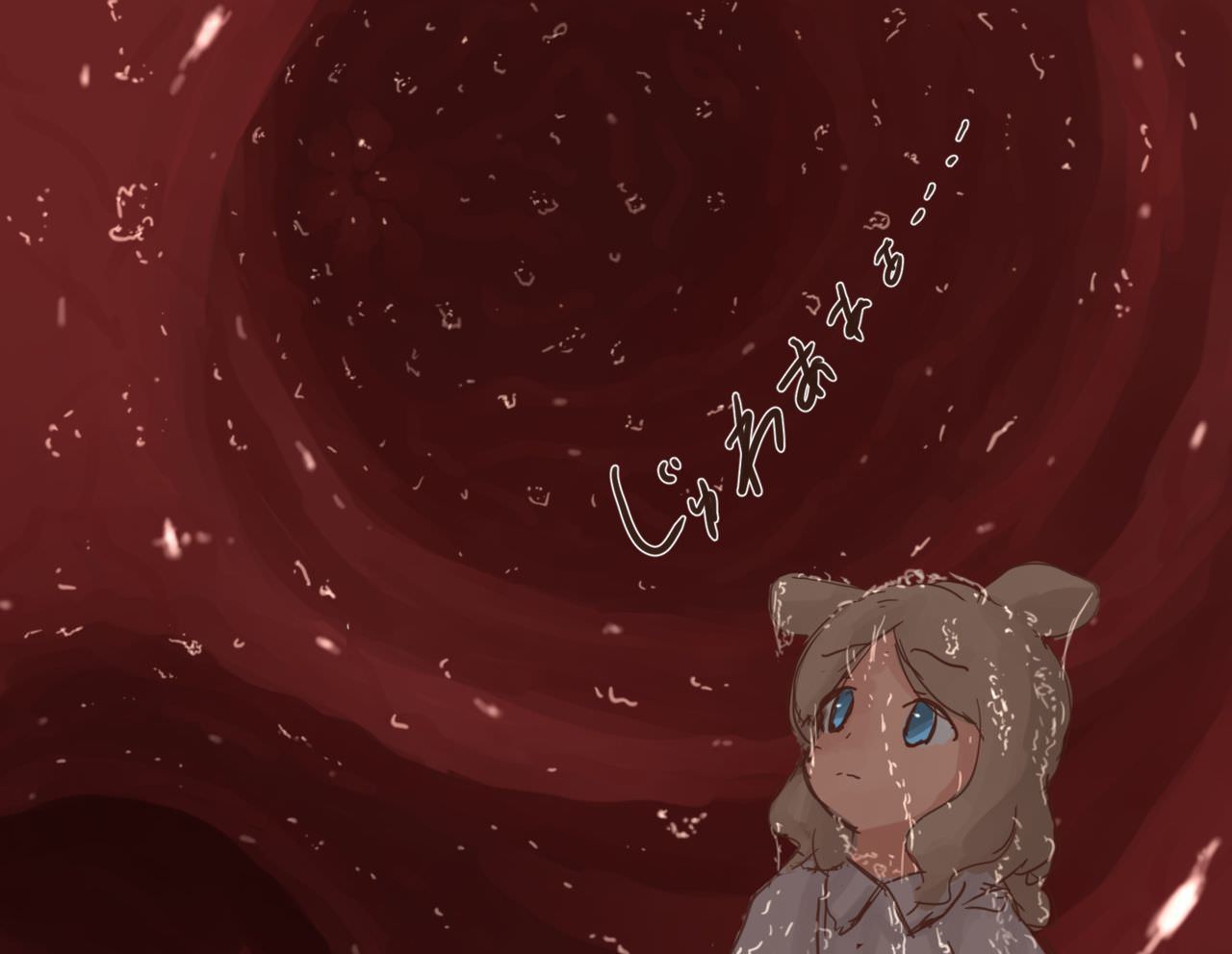 猫の女の子に食べられて消化されるネズミの女の子2