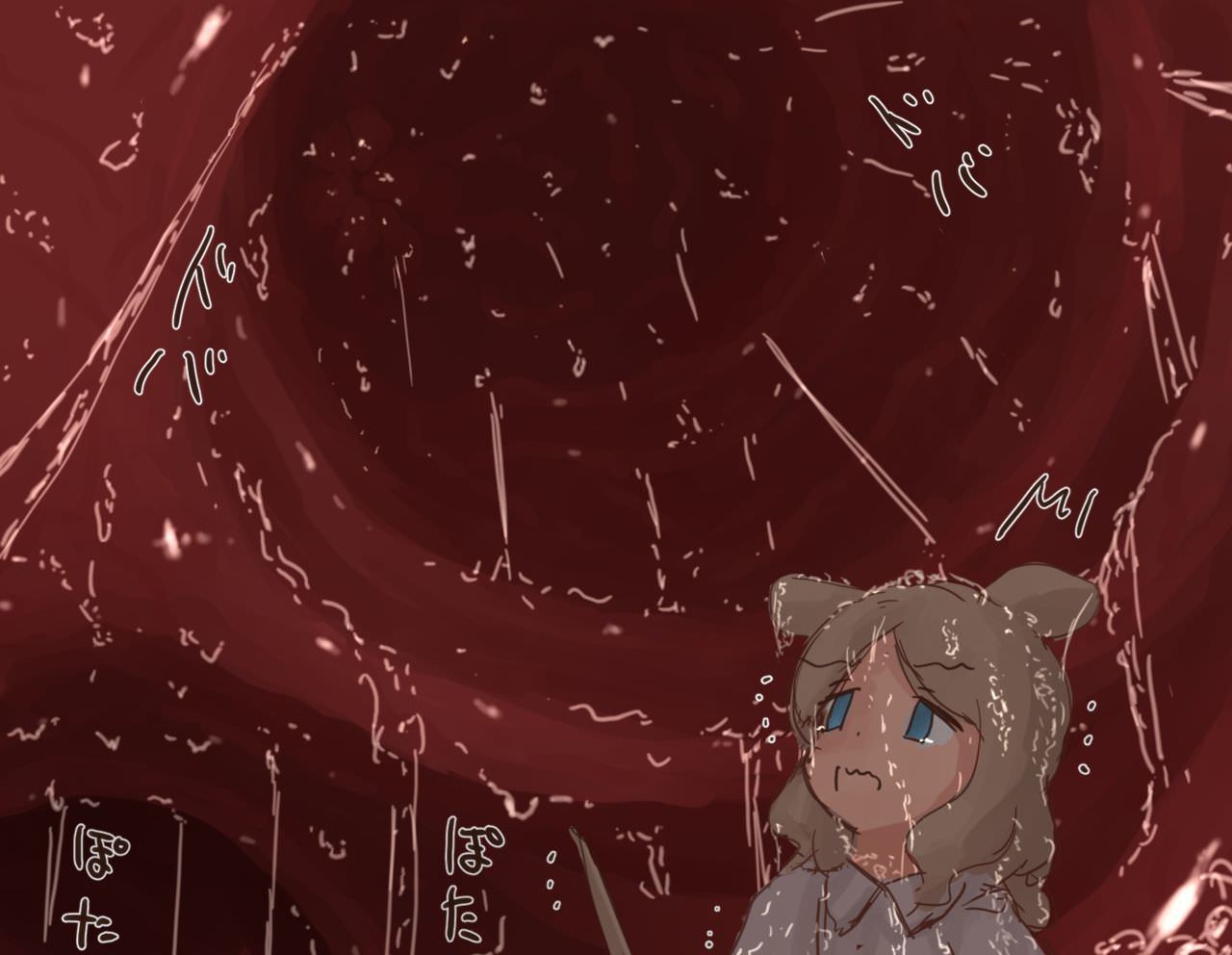 猫の女の子に食べられて消化されるネズミの女の子2