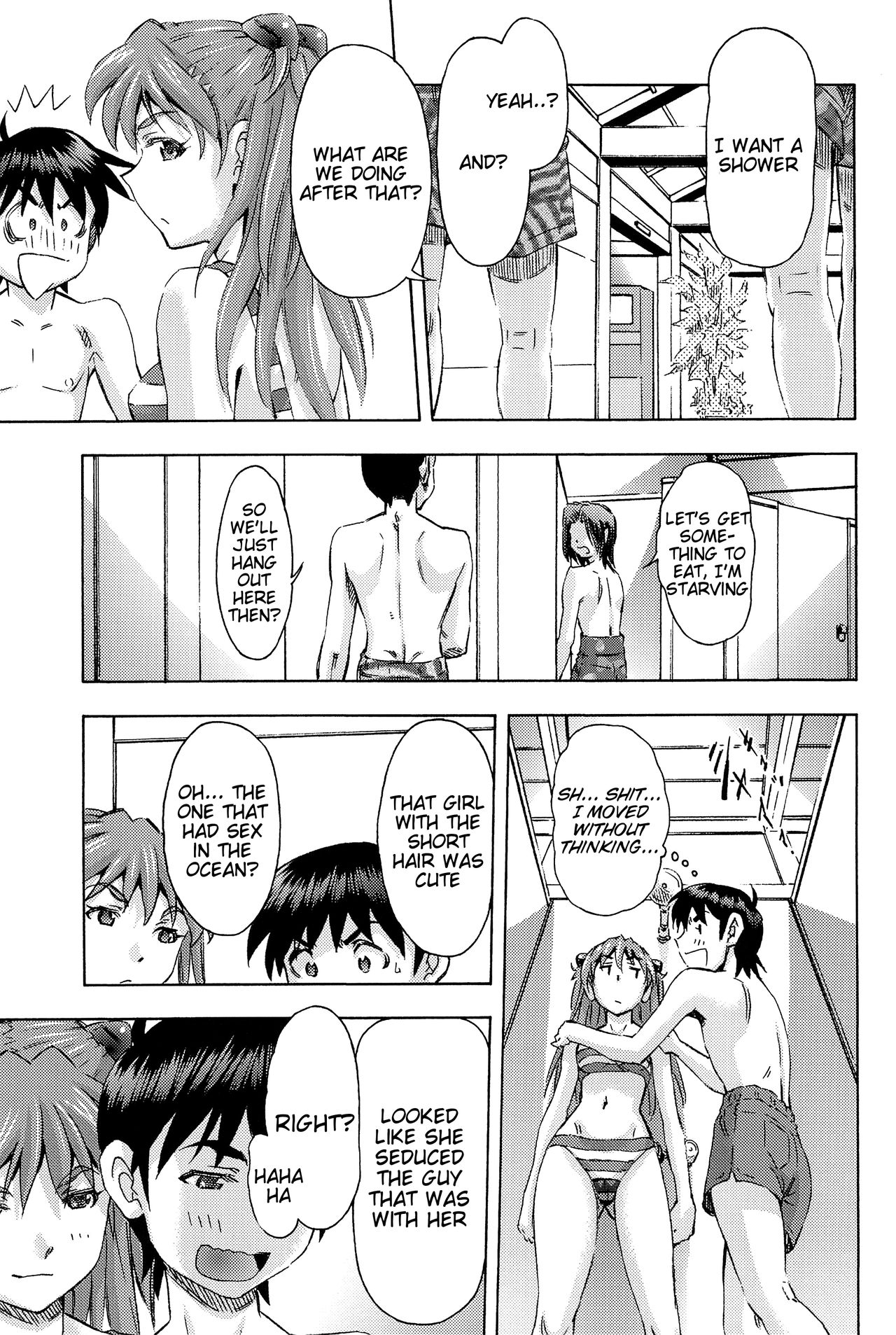 (COMIC1☆9) [スタジオ・ワラビー (蔵王)] 3人娘と海の家 (新世紀エヴァンゲリオン) [英訳]