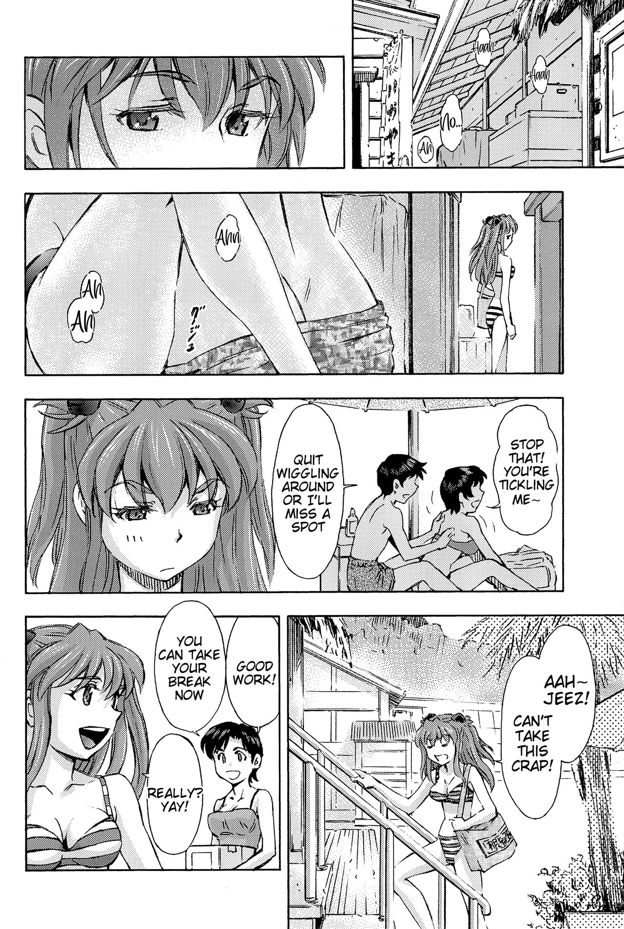 (COMIC1☆9) [スタジオ・ワラビー (蔵王)] 3人娘と海の家 (新世紀エヴァンゲリオン) [英訳]