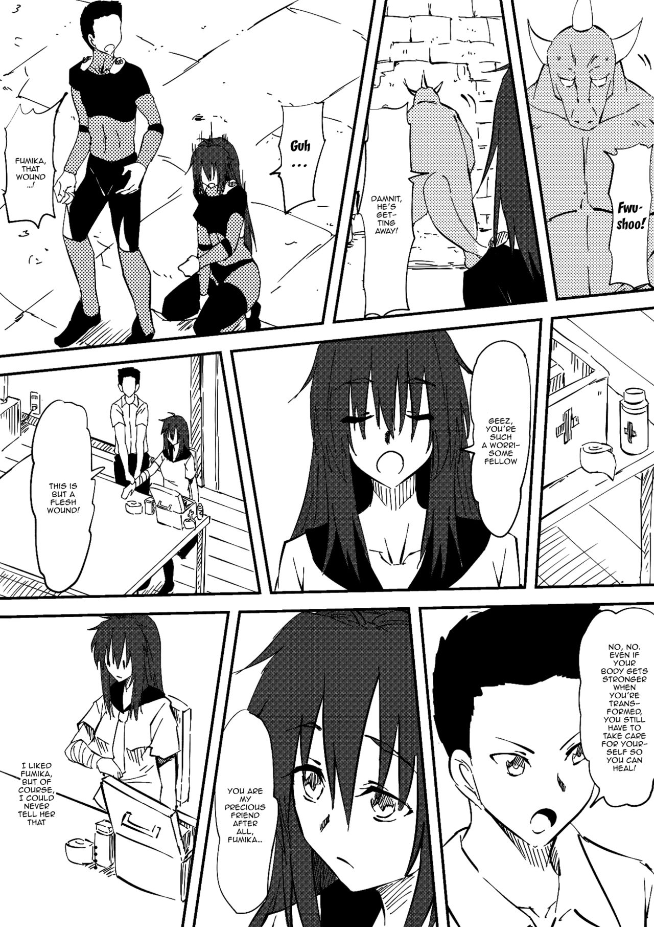 [三毛蔵亭] 怪物になった彼女 [英訳]