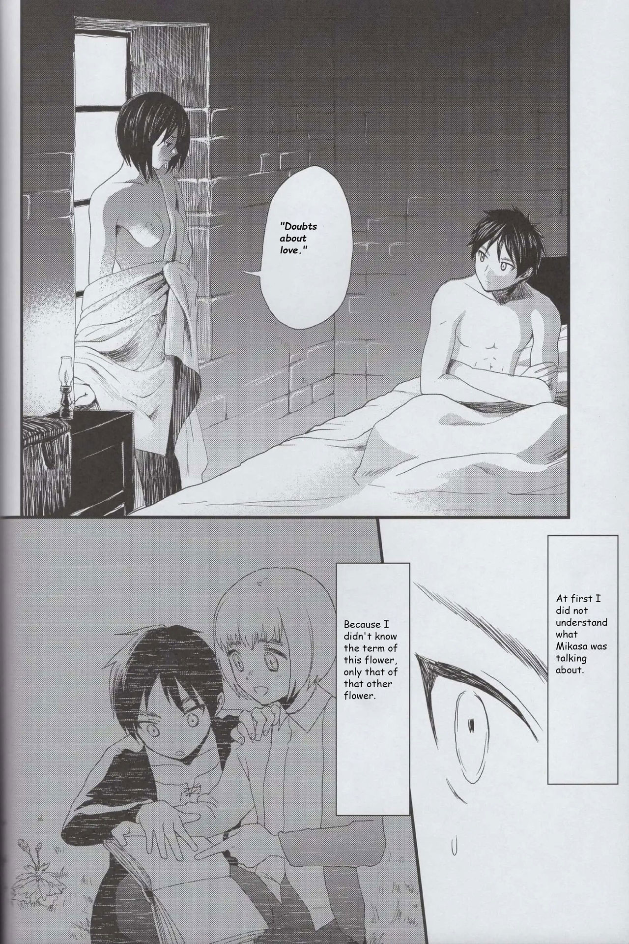 (SUPER23) [ポリたべ。 (知萩ごまめ)] 愛のロマンス 後編 (進撃の巨人) [英訳]