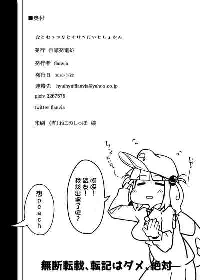 [自家発電処 (flanvia)] 穴とむっつりどすけべだいとしょかん (東方Project) [中国翻訳] [DL版]