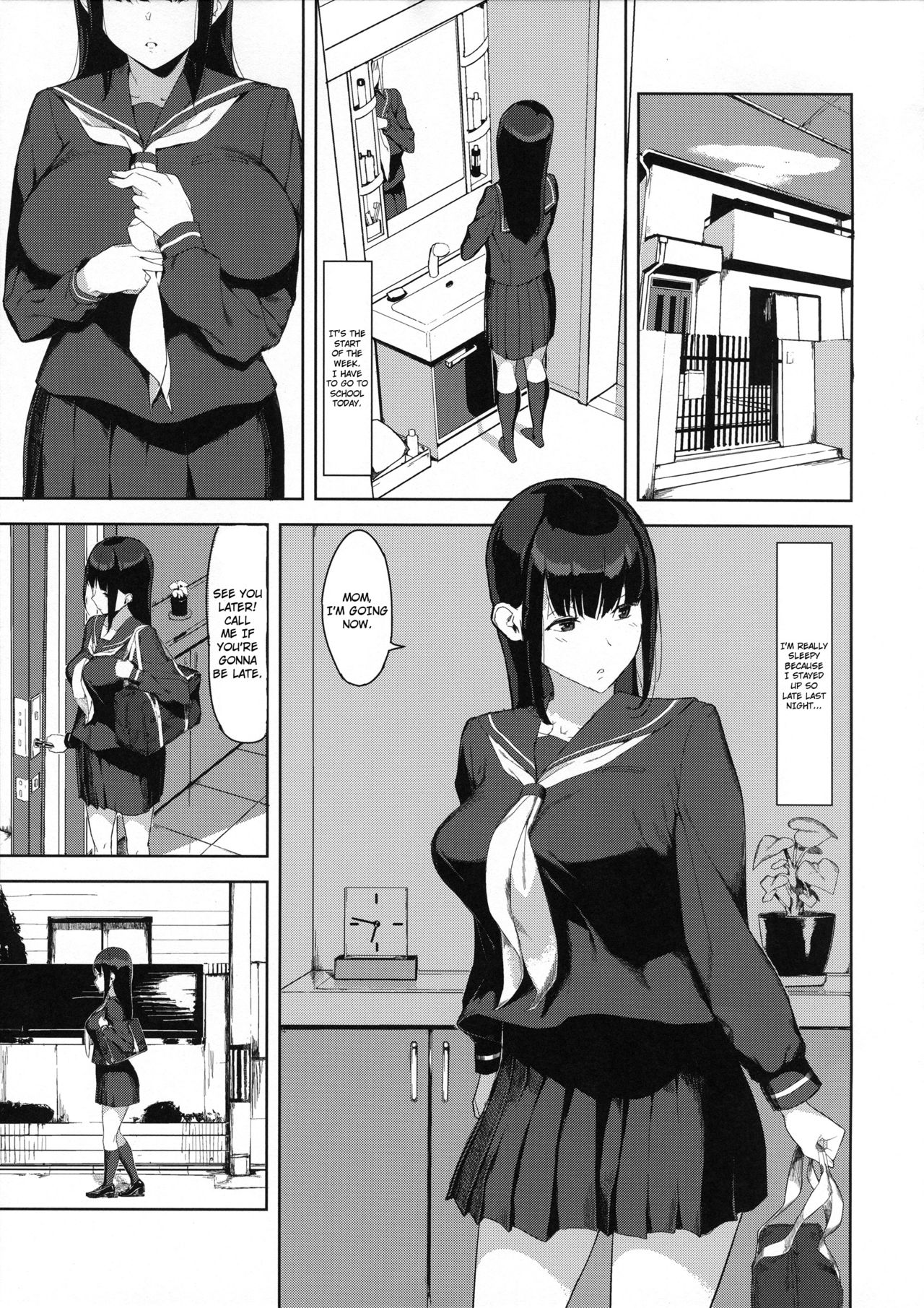 (COMIC1☆11) [TAKE-DAKE (yuuki)] 瀬野尾千鶴さんの一日 [英訳]
