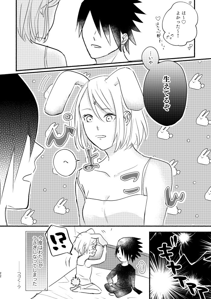 うさぎさんのサスケくんとかいぬしのさくらちゃん
