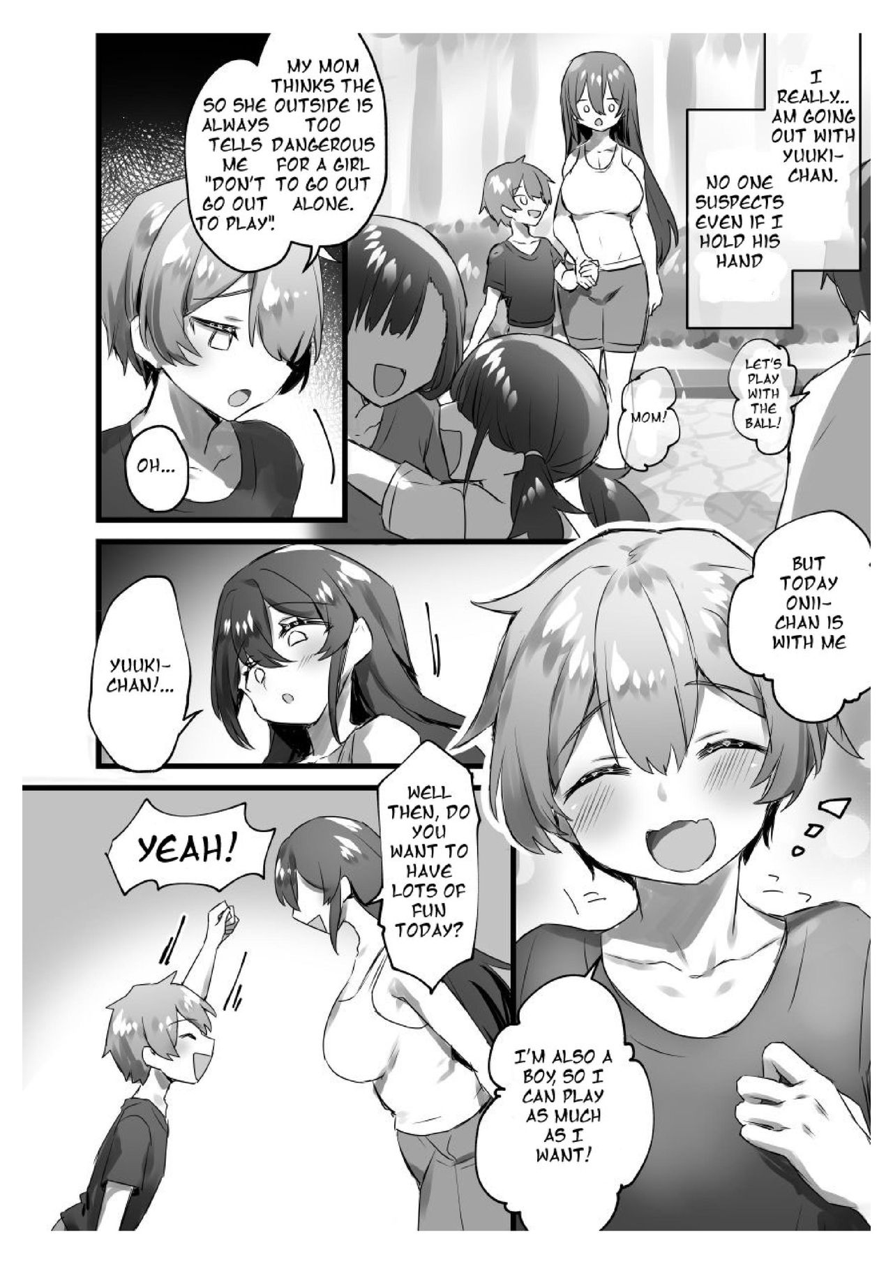 [あむぁいおかし製作所 (ぽこてん)] 俺がオンナであの娘がショタで [英訳] [DL版]