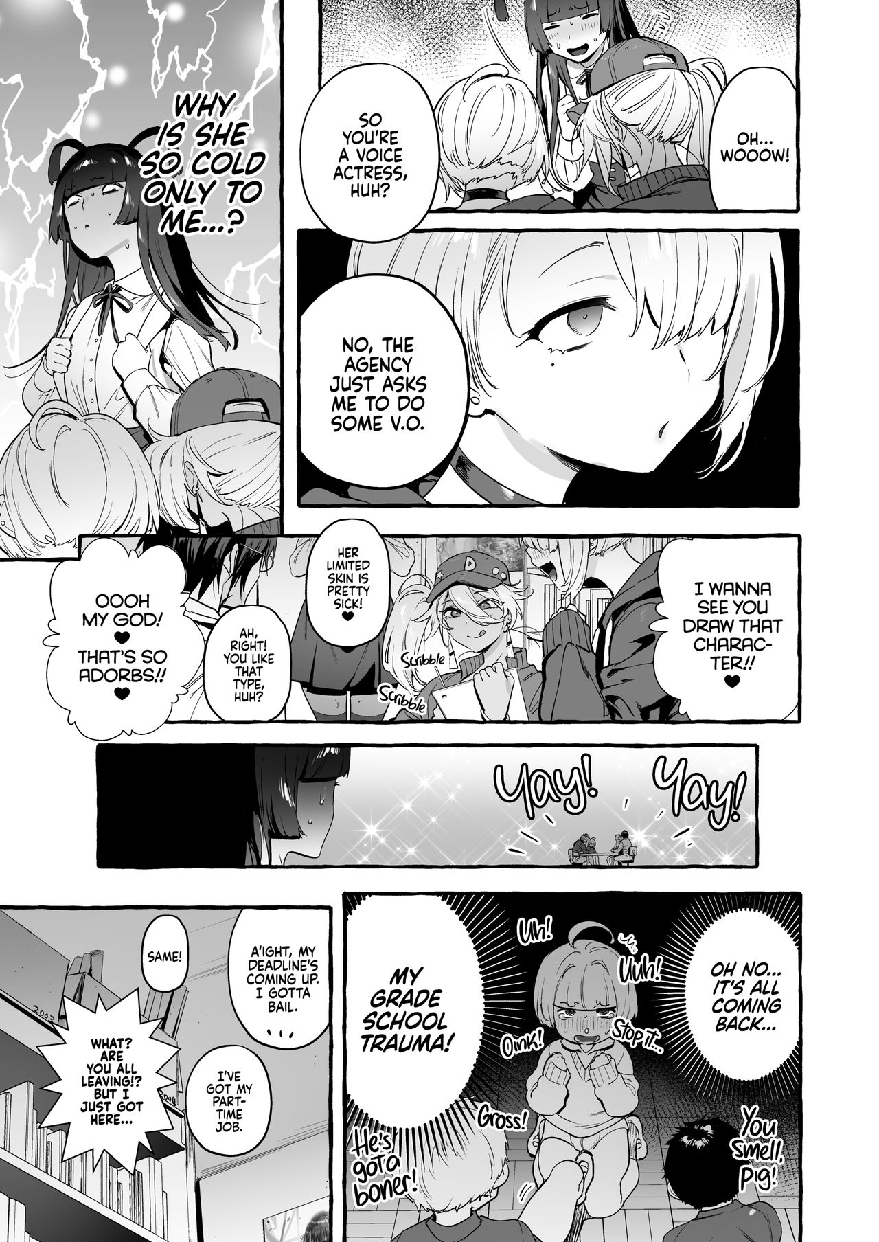 [非凡 (伊丹)] ヲタサーの黒ギャルVSボク等 [英訳] [無修正] [DL版]