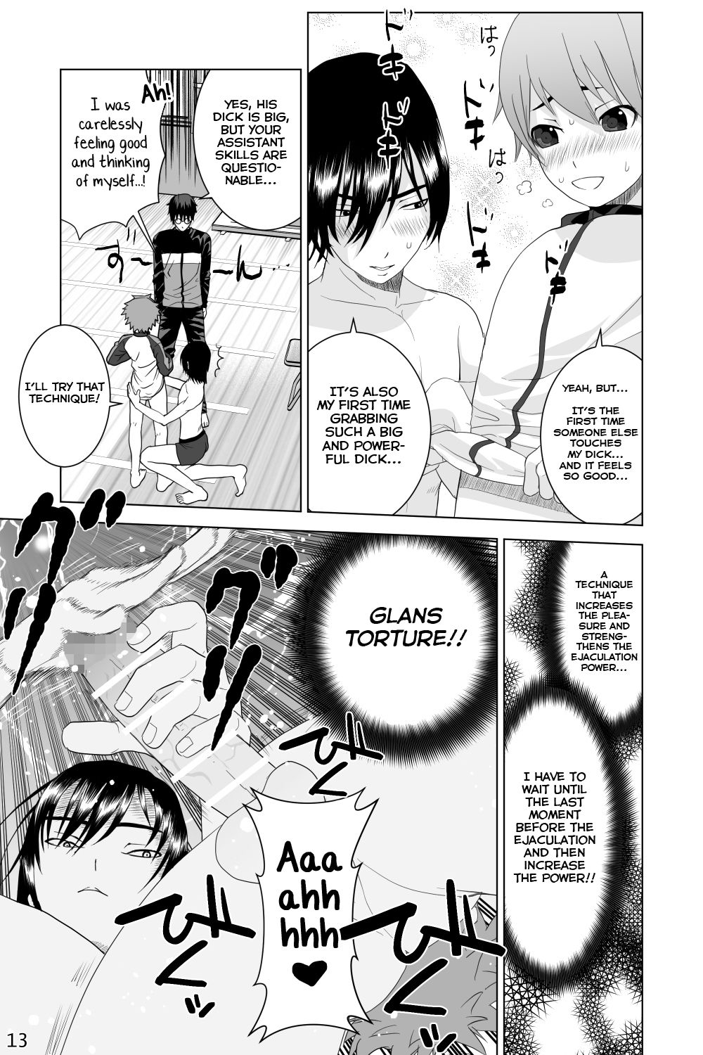 [迅雷一閃 (一我)]イケメン男子校しこしこ部 [英語]
