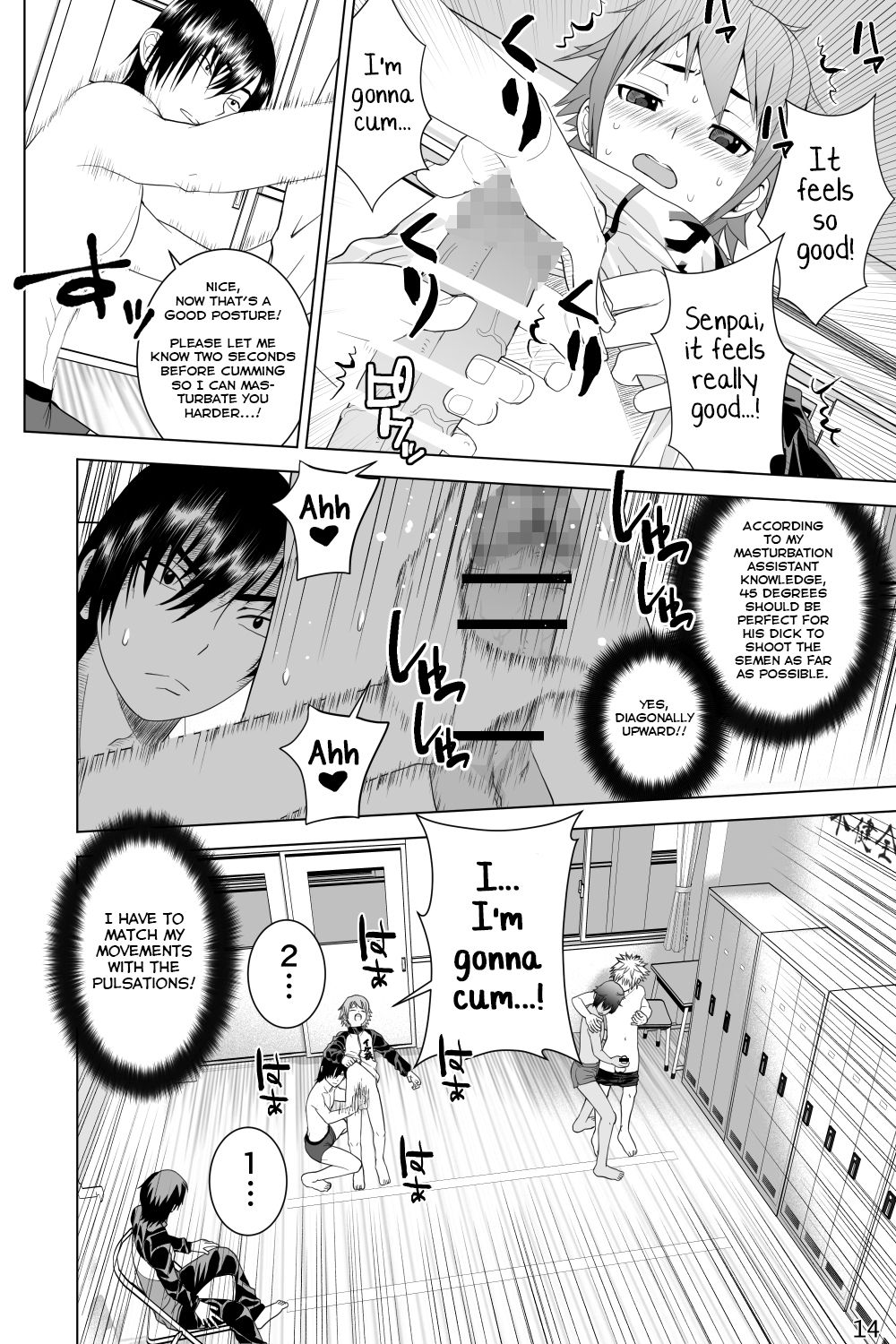 [迅雷一閃 (一我)]イケメン男子校しこしこ部 [英語]