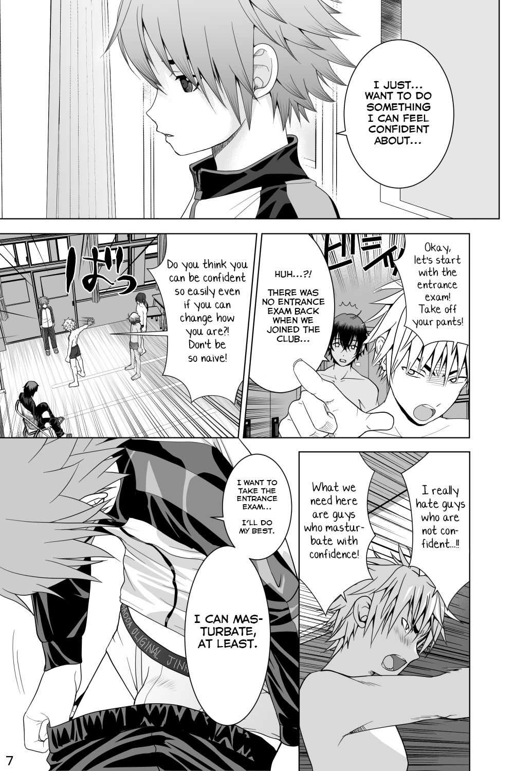 [迅雷一閃 (一我)]イケメン男子校しこしこ部 [英語]