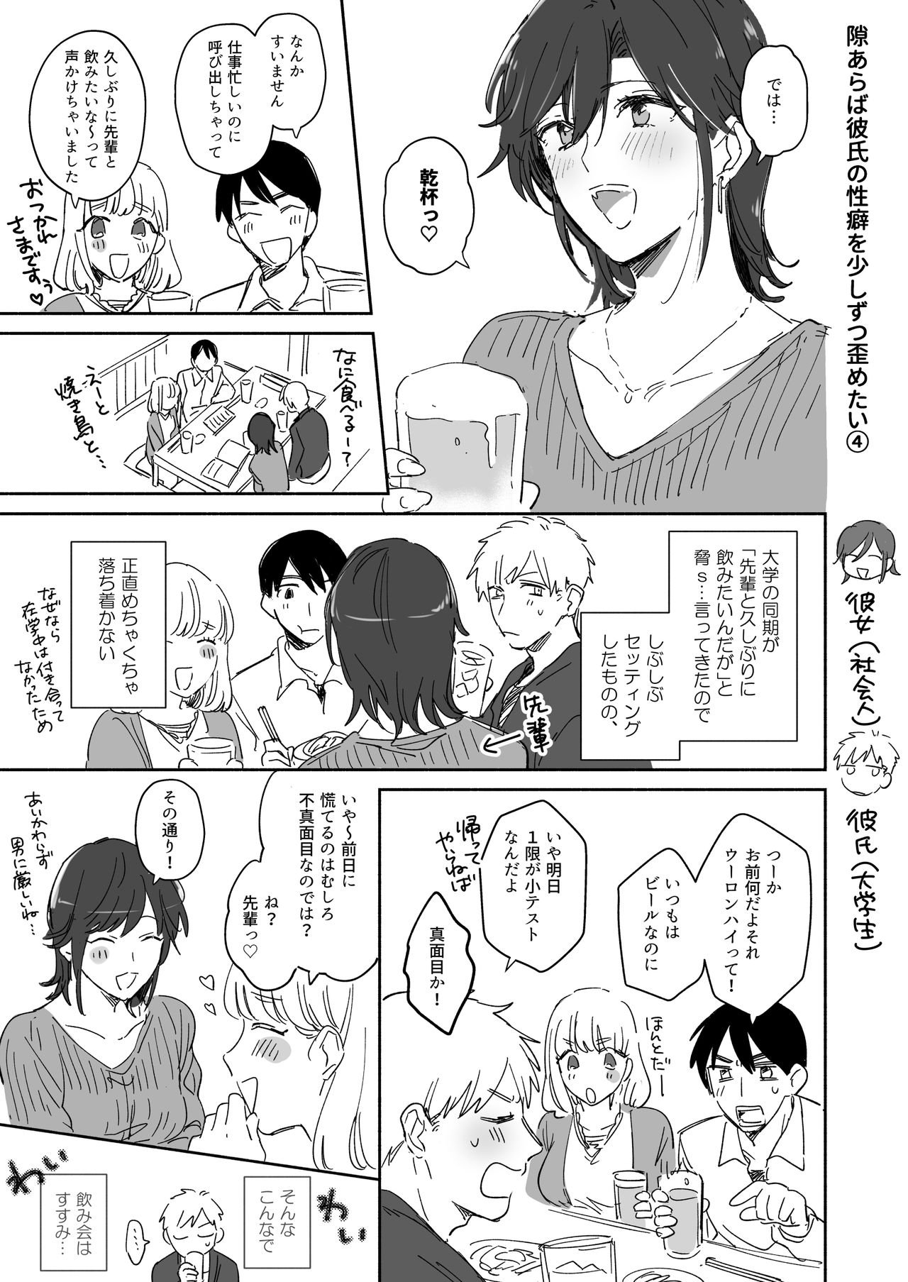 [めえこ] 隙あらば彼氏の性癖を少しずつ歪めていこうとする女の子の漫画まとめ + 自分の同人誌の音声収録におじゃまさせていただいたレポ漫画