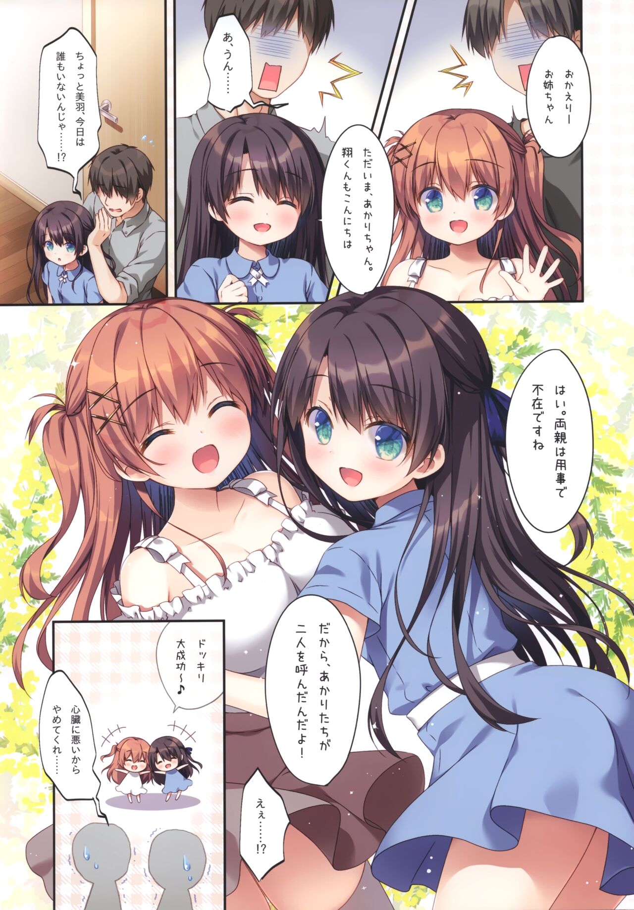 (C99) [わたくび (笹井さじ)] 双子姉妹の満たし方1～もしもしえっち編～