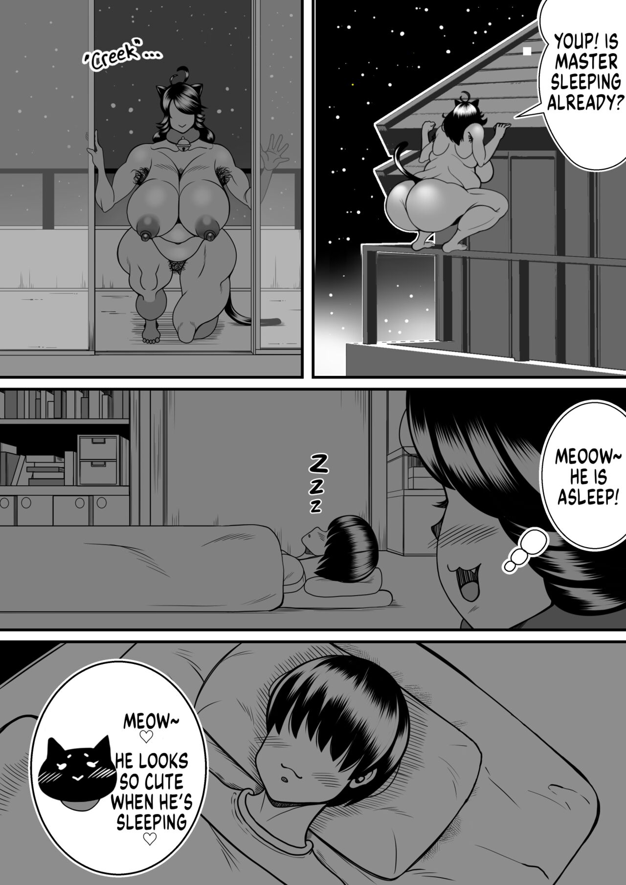 [ネコロンドル (時計)] ネコのムギちゃん五歳人間化して36歳の熟々ボディになる [DL版] [英訳]