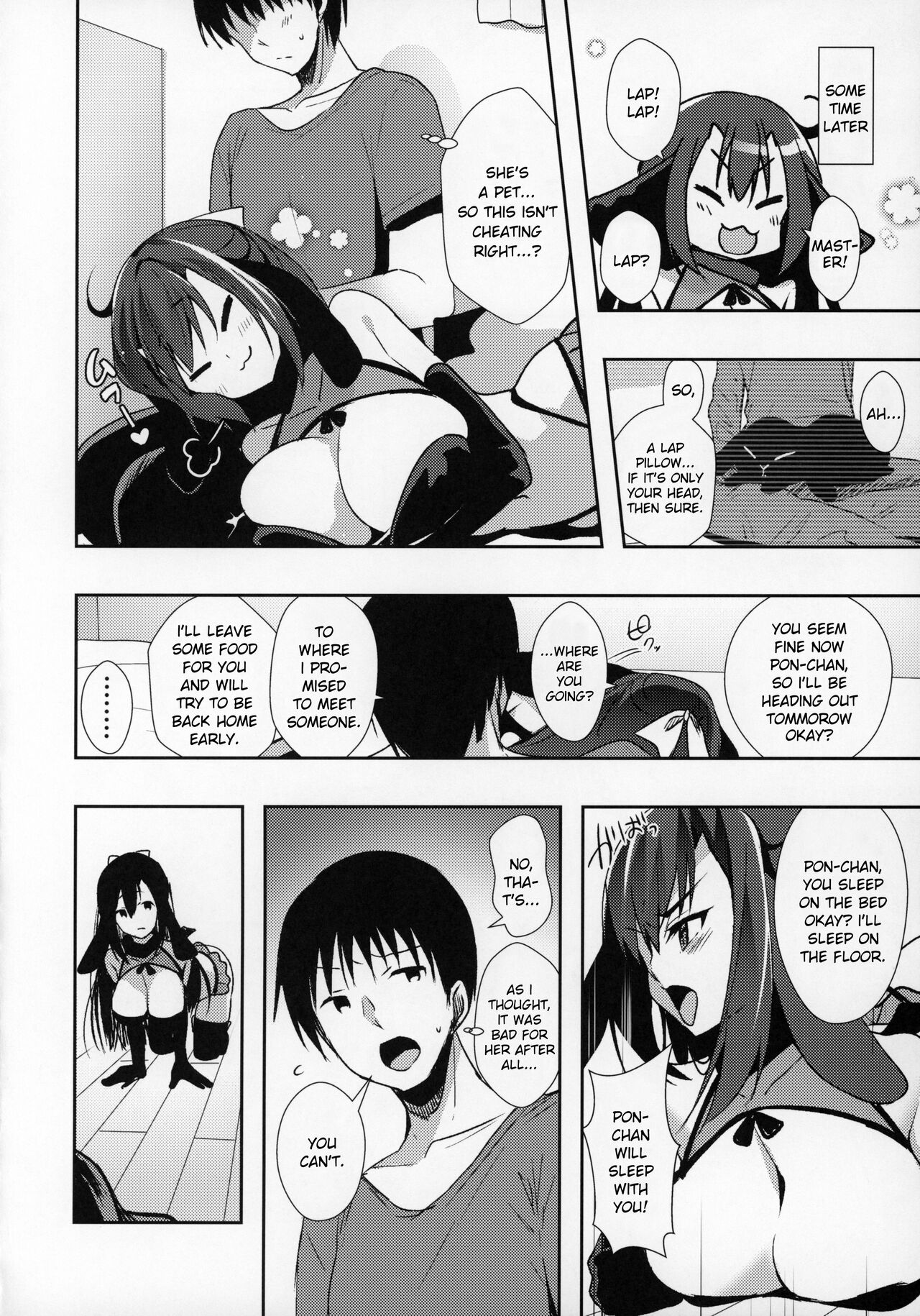 [Panda Cotta (ささくまきょうた)] 彼女が出来たらペットが病んでサキュバスになった話 [英訳]