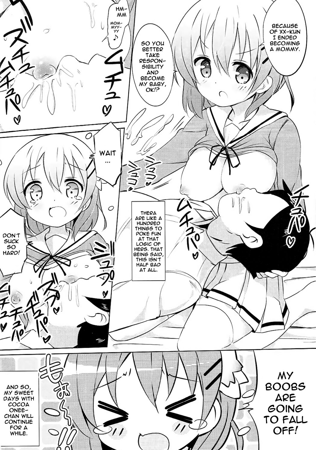(C91) [0000 (あきと。)] ココアお姉ちゃんとお隣の席♪ (ご注文はうさぎですか?) [英訳]