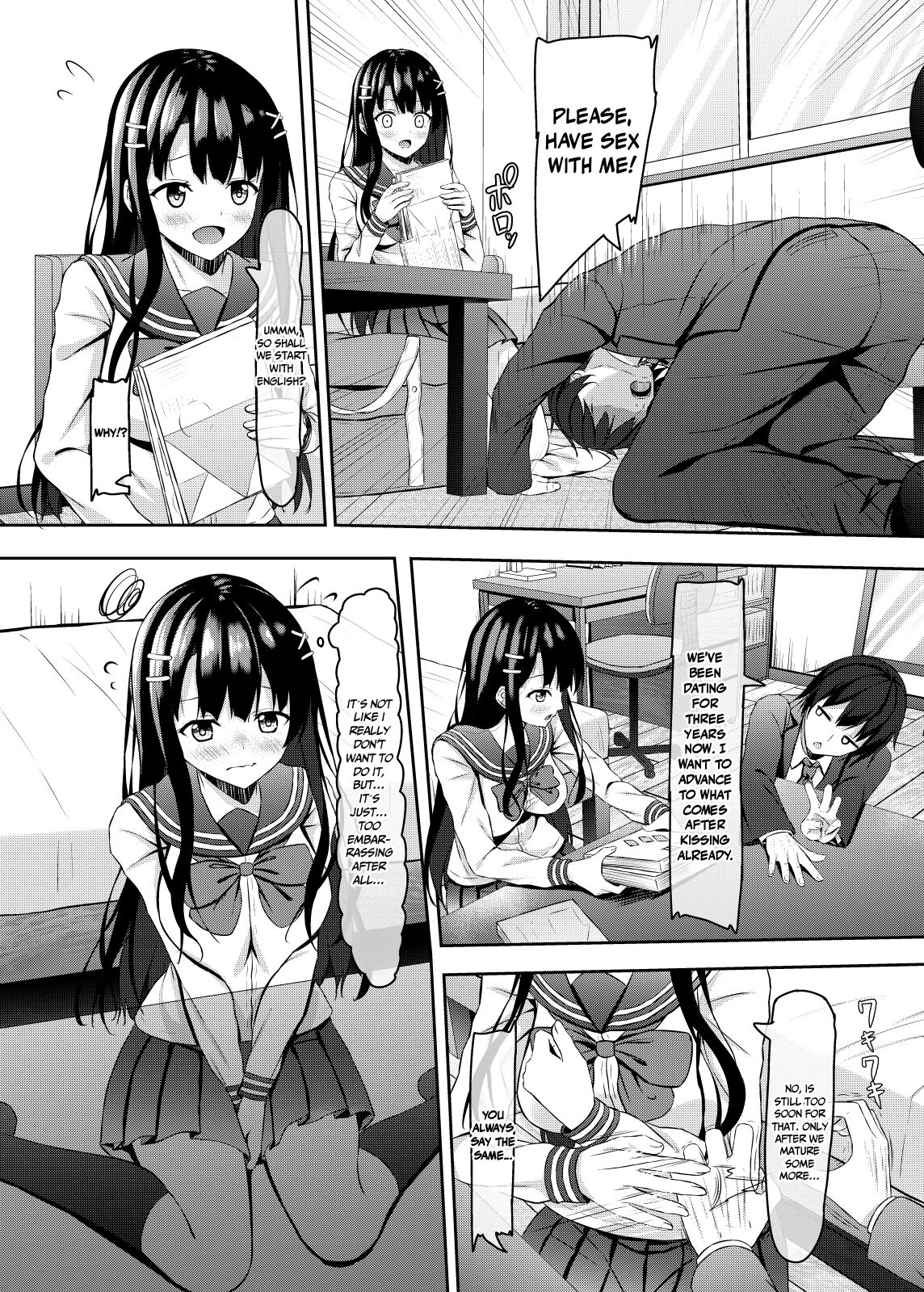 [あかなぎ (相川たつき)] 才色兼備で恥ずかしがりやなjkと初Hまで [英訳] [DL版]